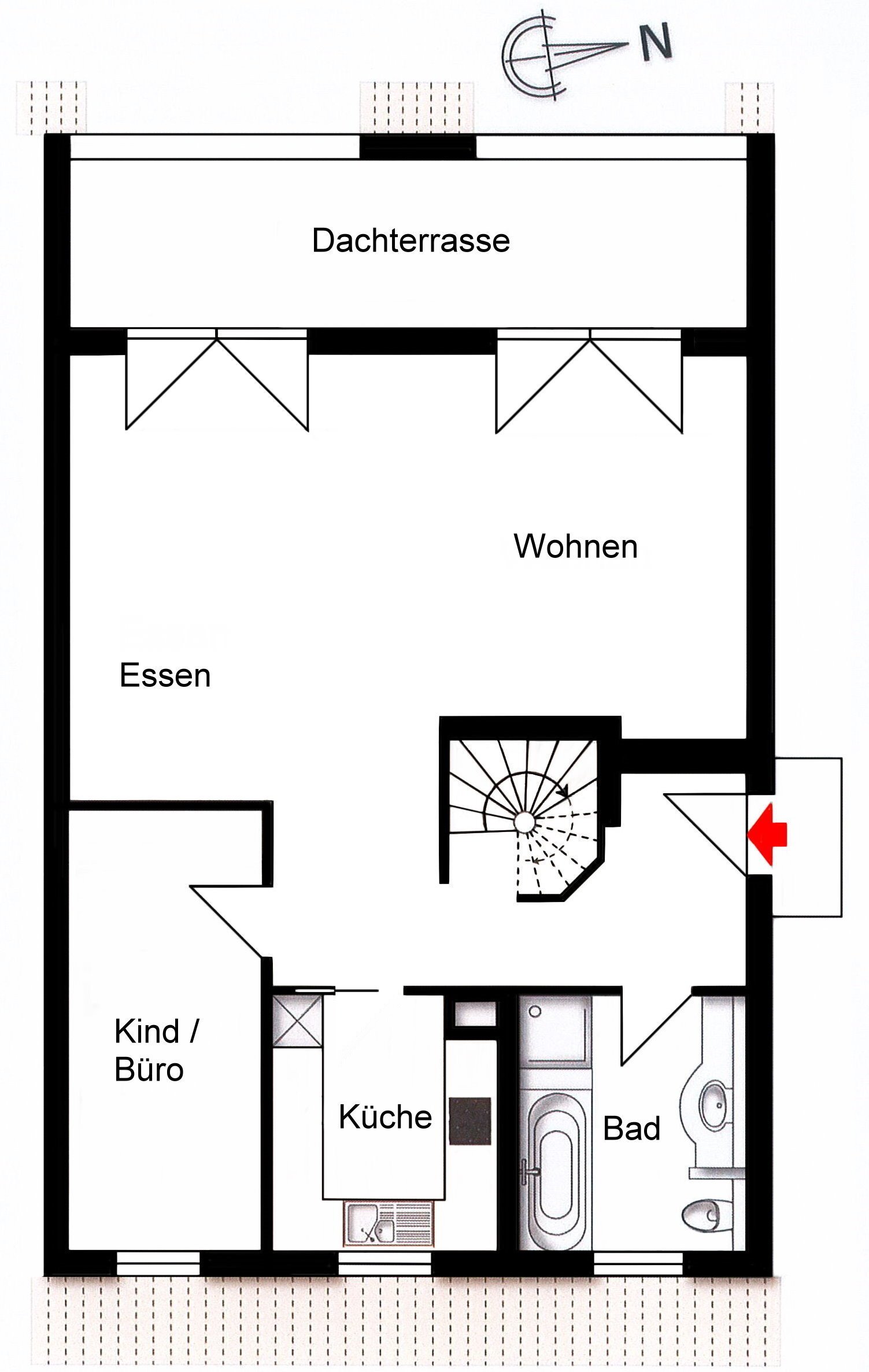Lichtdurchflutetes Dachgeschoss mit Weitblick!