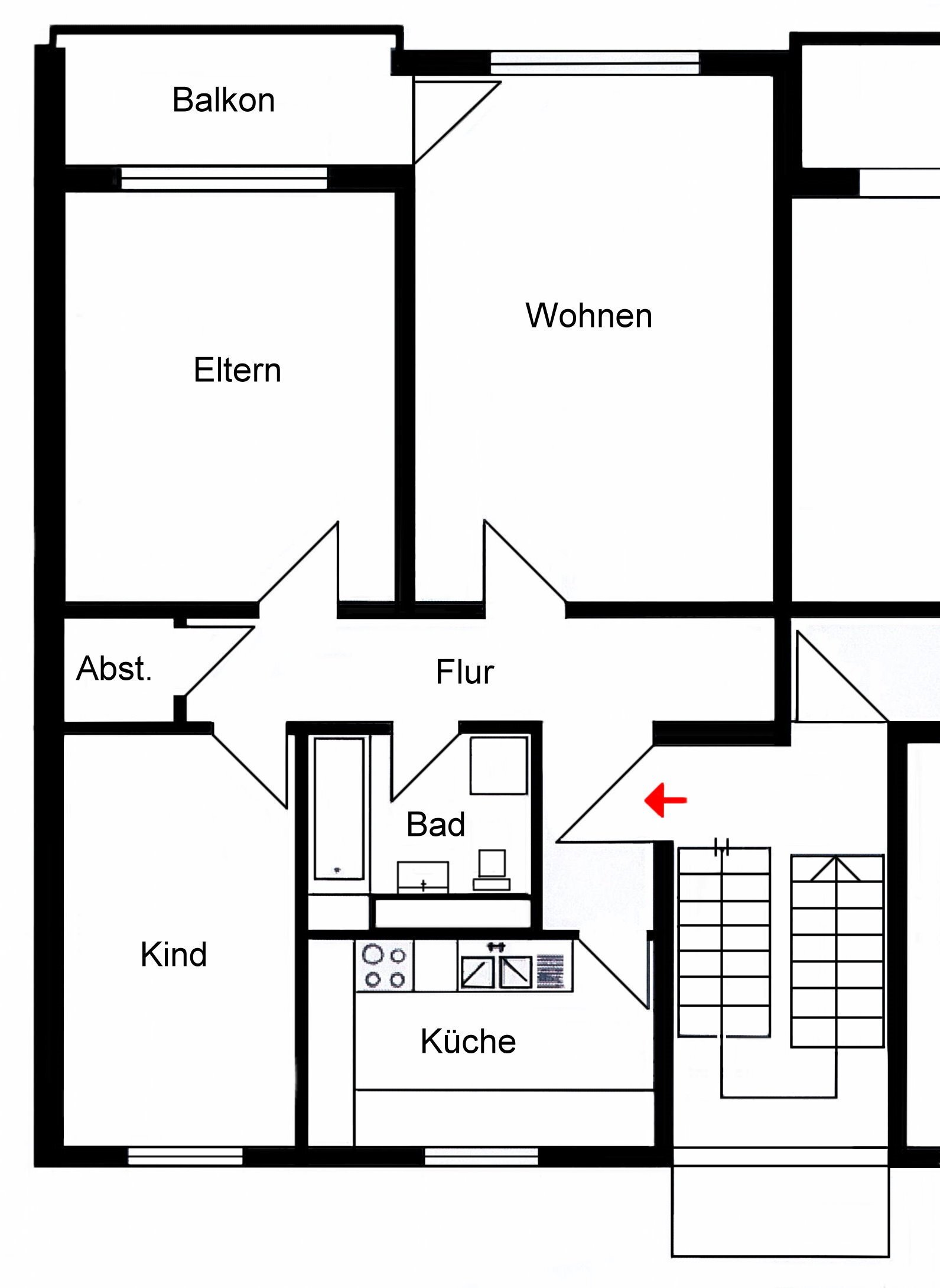 Bezugsfreie 3 Zimmerwohnung in attraktiver Lage!