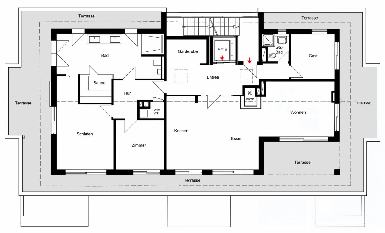 Grundriss Penthouse A9 Grundriss Penthouse A9